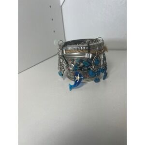 Boho Coastal Jewelry Lot Mixed Necklaces Earrings Rings with Jar